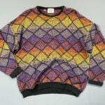 KILLER! RAINBOW 3-D KNIT SWEATER MADE IN ITALY