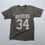 FADED NFL LOS ANGELES RAIDERS #34 ALLEN  FOOTBALL SINGLE STITCH T SHIRT