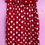 *AS-IS* 1980S ADORABLE RED POLKA DOT PRINT HIGH WAISTED SHORTS W/ MATCHING BELT
