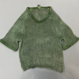 OVERDYED MILITARY MESH NETTED TOP in GREEN