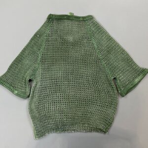 OVERDYED MILITARY MESH NETTED TOP in GREEN