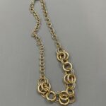 GOLD PLATED MULTI CIRCLE CHAIN LINK BELT OR NECKLACE