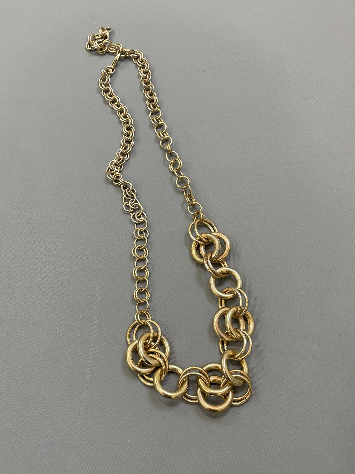 product details: GOLD PLATED MULTI CIRCLE CHAIN LINK BELT OR NECKLACE photo