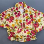 SILKY ALLOVER FLORAL PRINT FULLY LINED BOMBER JACKET