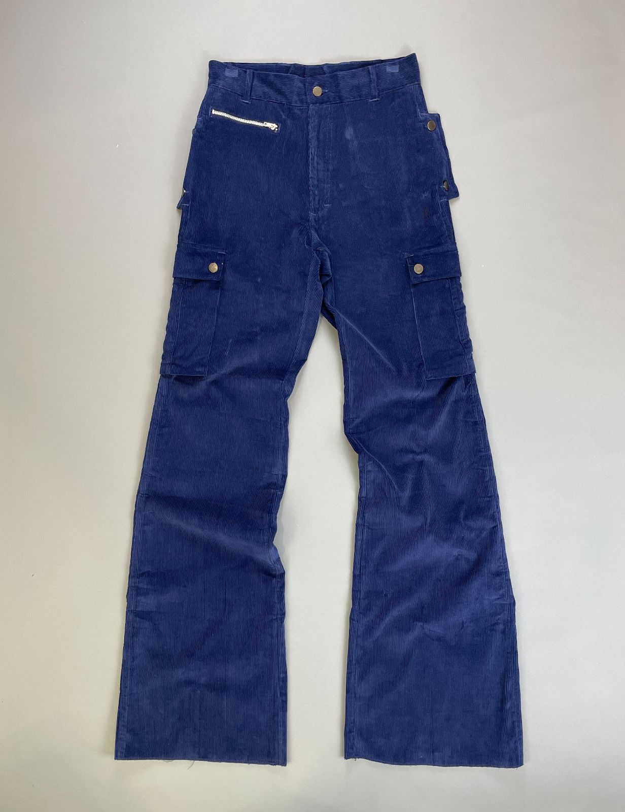 as-is* Deadstock 1970s Corduroy Bell Bottom Trouser Pants W/ 7 Pocket  Design