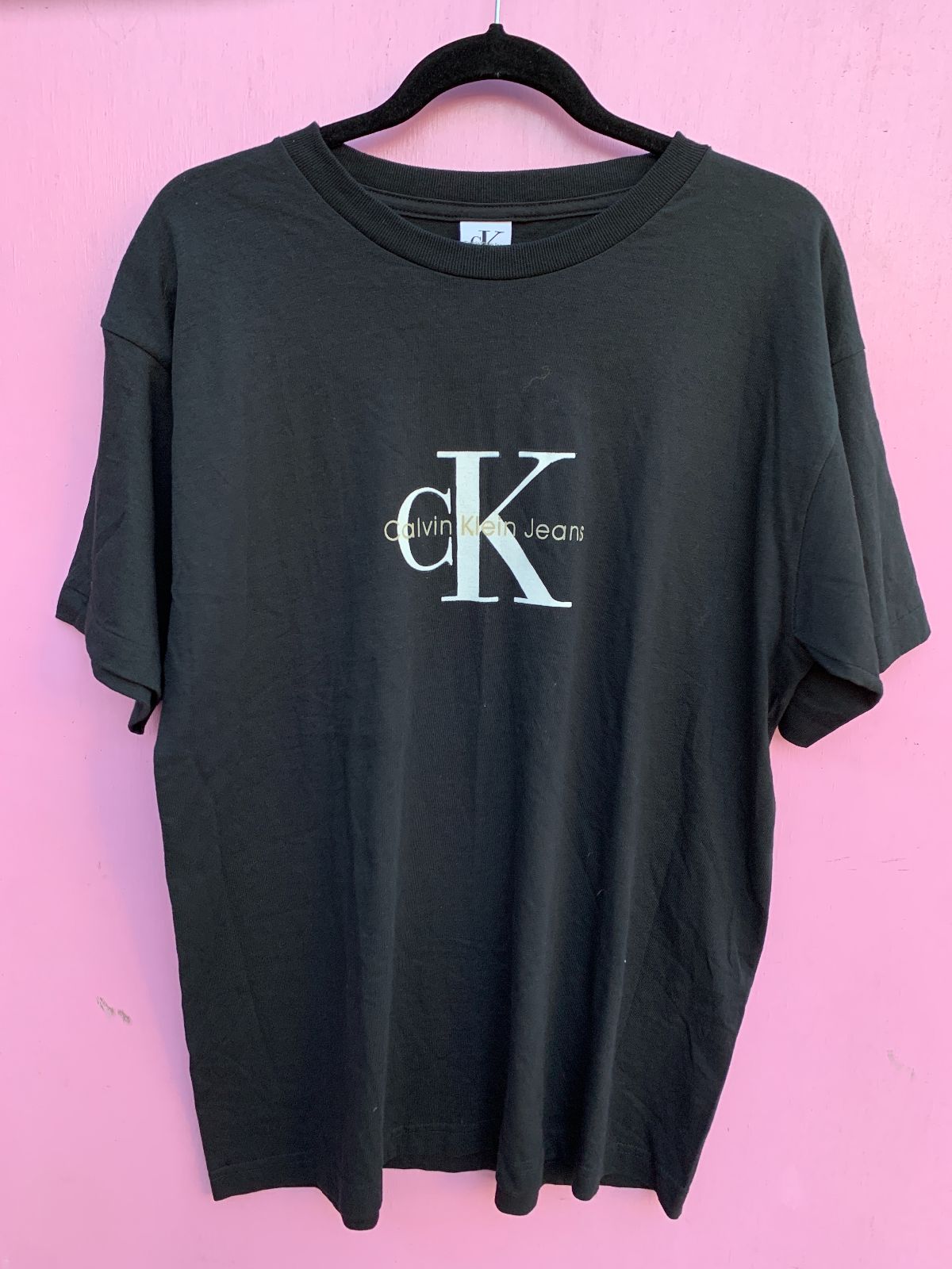 Deadstock 1990s Calvin Klein Classic Logo Single Stitched T-shirt W/  Original Tags