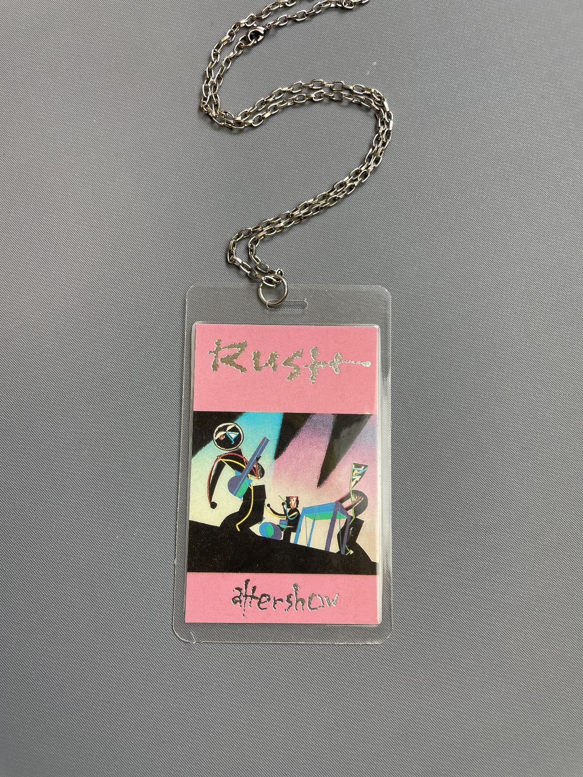 product details: RUSH BACKSTAGE VIP PASS CHAINLINK NECKLACE photo