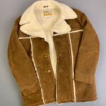 *AS-IS* 1970S WESTERN LEATHER SUEDE SHERPA OVERCOAT JACKET