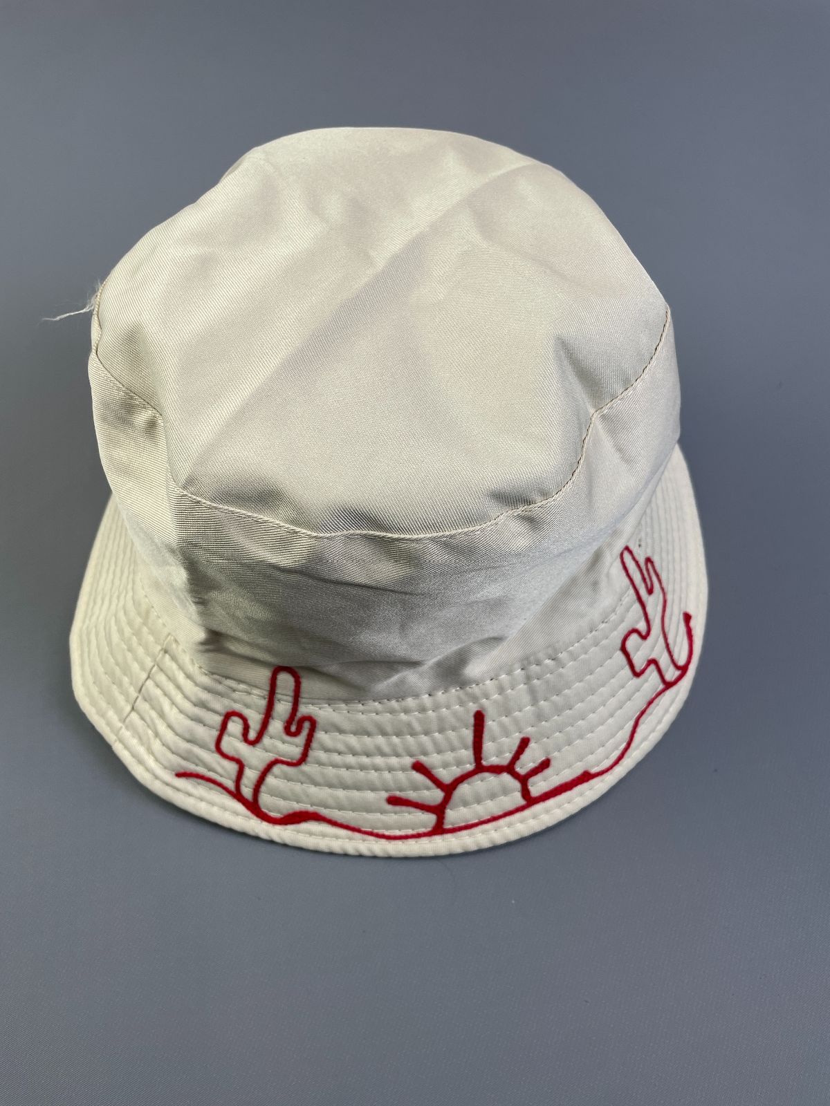 product details: FUN! CACTUS & SUN CHAINSTITCHED EMBROIDERED FISHERMANS HAT J.N.H INITIALS photo