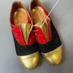 FUN! ALL LEATHER PATCHWORK LACE-UP LOAFERS