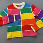 *AS-IS* ADORABLE! COLOR BLOCK KNIT SWEATER