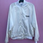 SATIN EMBROIDERED KENNEDY SPACE CENTER NASA SPACE SHUTTLE SNAP BUTTON JACKET