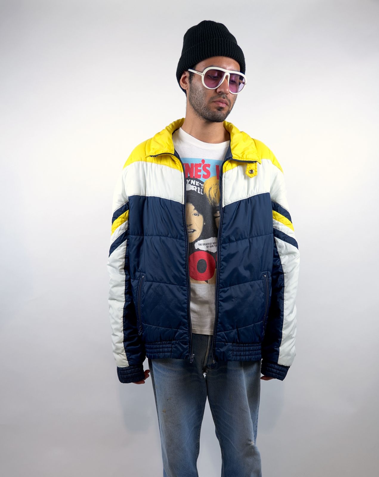 product details: RAD! 1970S COLOR BLOCK INSULATED PUFFER JACKET photo