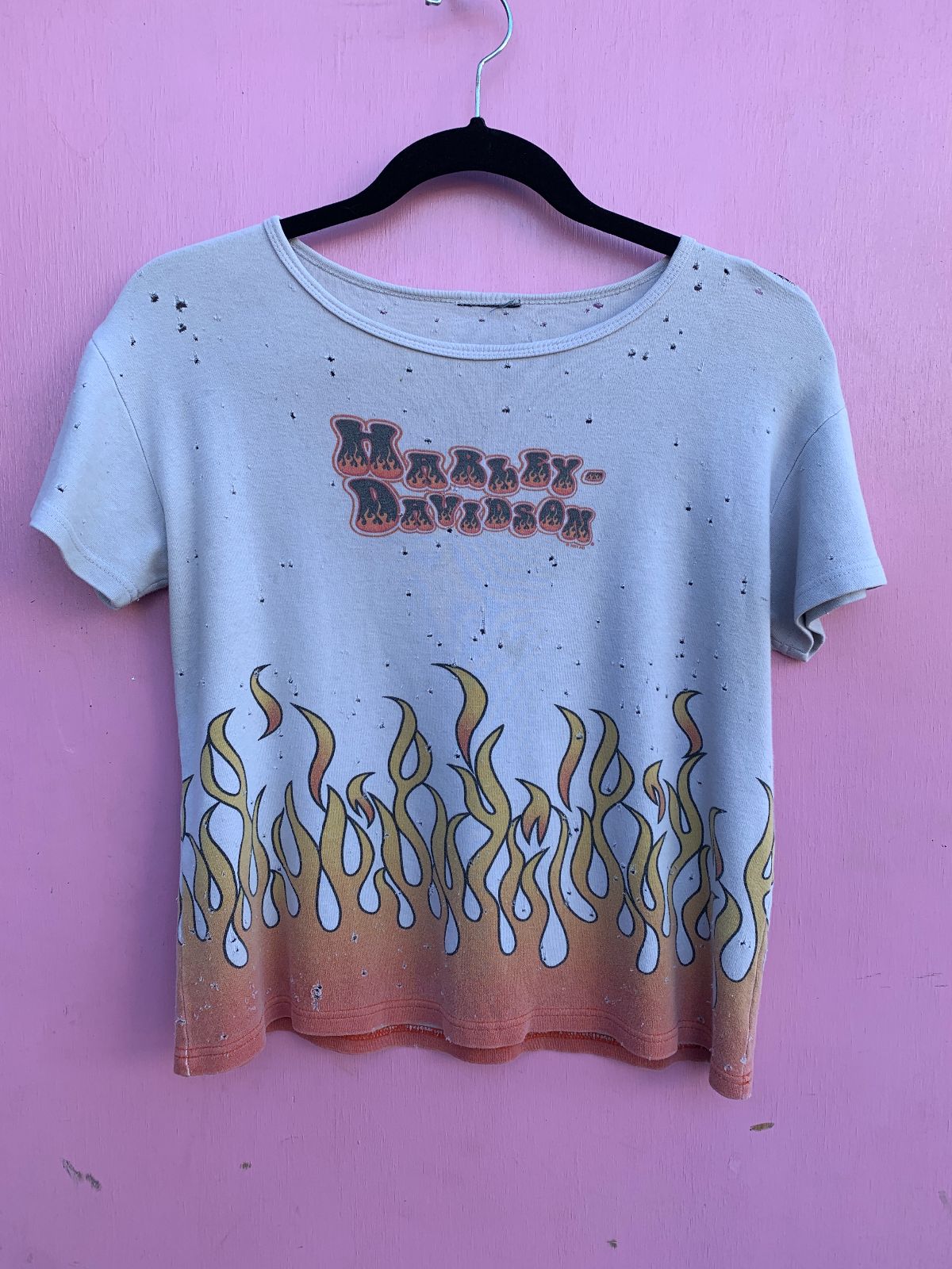 product details: *AS-IS* 2001 HARLEY DAVIDSON FLAMES GRAPHIC T SHIRT photo