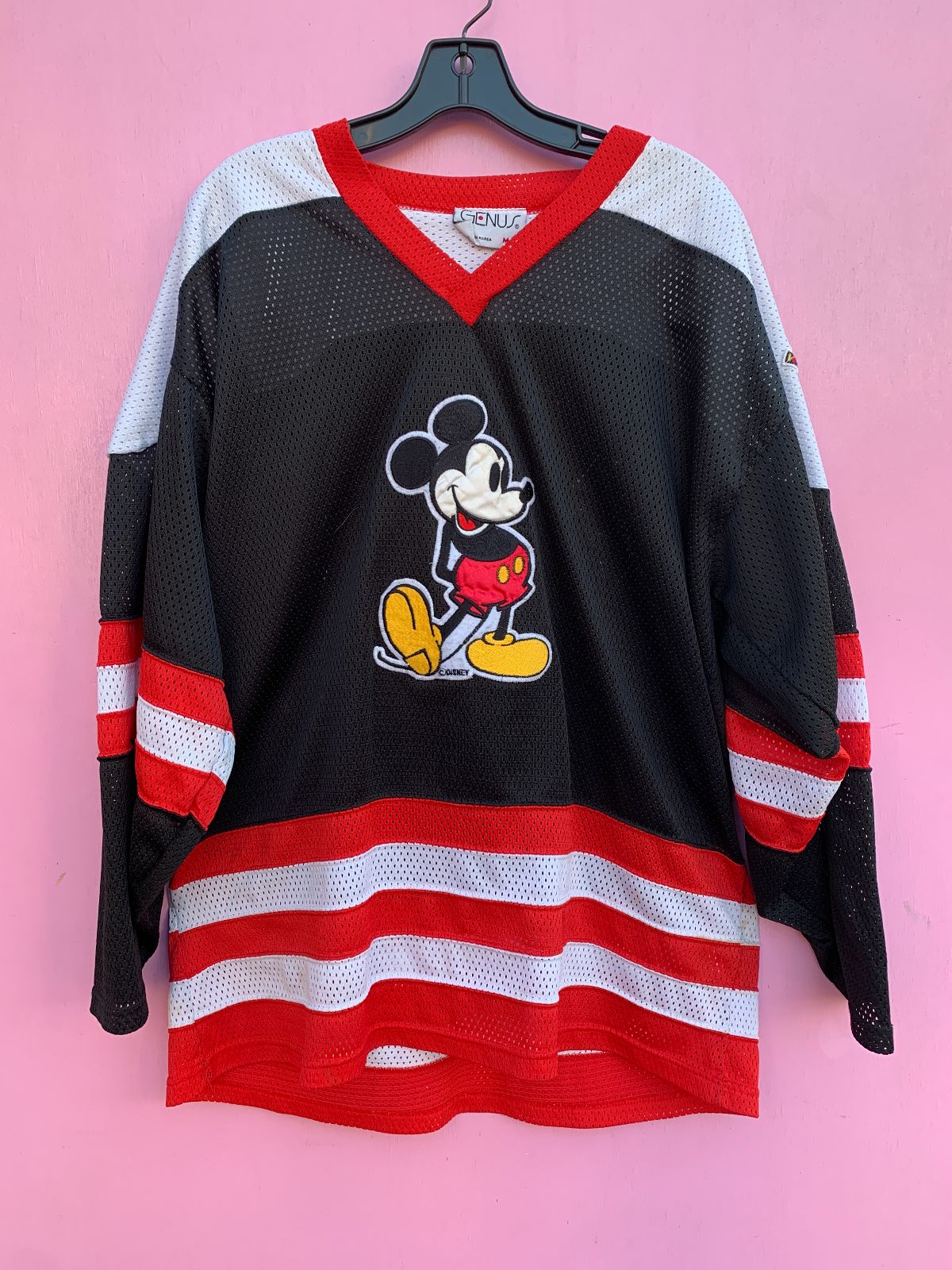 product details: MICKEY MOUSE APPLIQUE #1 HOCKEY JERSERY photo