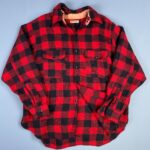 DISTRESSED 1940S-50S BUFFALO CHECK WOOL FLANNEL