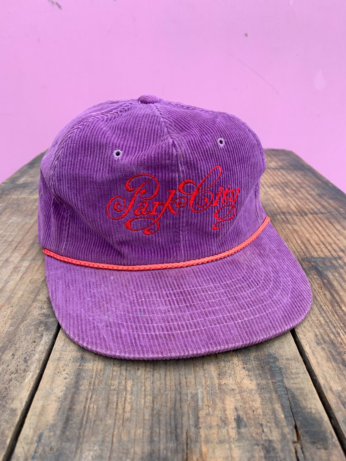 product details: AS-IS PARK CITY EMBROIDERED CORDUROY SNAPBACK HAT photo