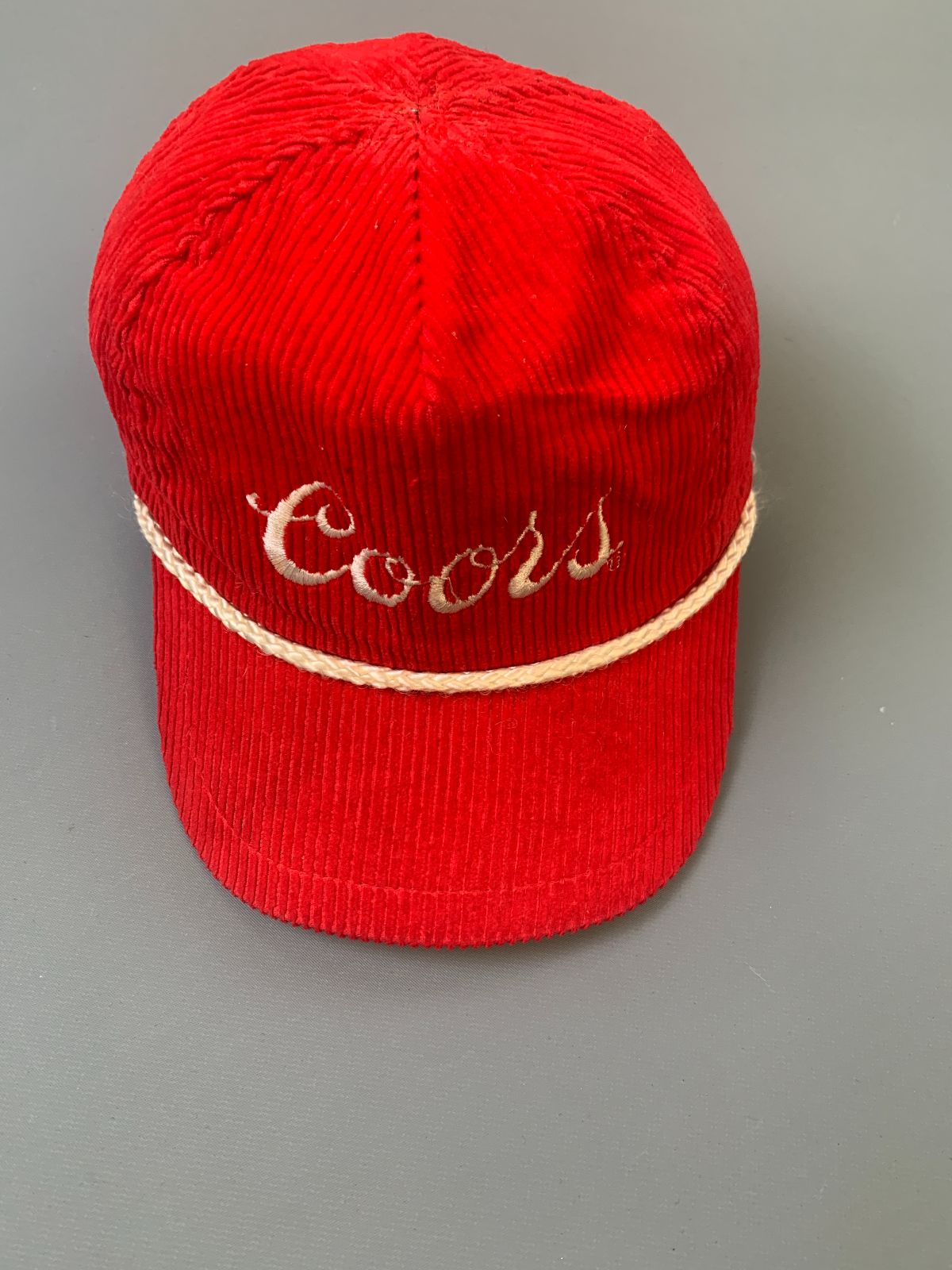 product details: COORS BEER EMBROIDERED CORDUROY HAT photo
