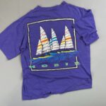 *AS-IS* SAILBOAT DRAWING PORTRAIT ART GRAPHIC T SHIRT