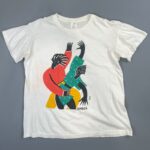 *AS-IS* JAMAICA DANCING ART GRAPHIC SINGLE STITCH T SHIRT