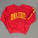 *AS-IS* THRASHED IOWA STATE PULLOVER SWEATSHIRT LETTERING ON SLEEVE