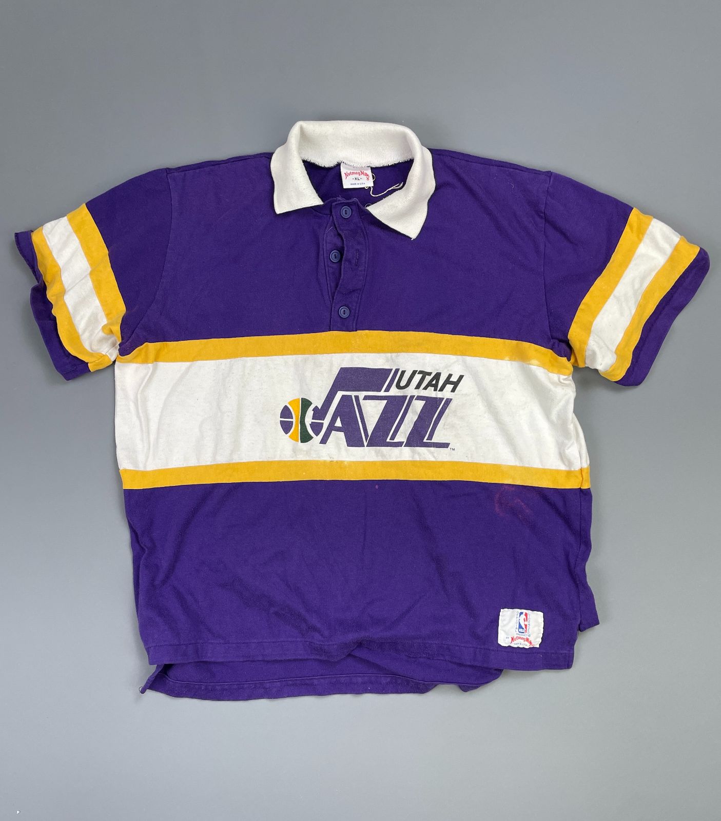 product details: *AS-IS* UTAH JAZZ RUGBY STYLE SHIRT photo