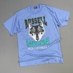 *AS-IS* RUSSELL TIMBER WOLVES VOLLEYBALL GRAPHIC SINGLE STITCH T SHIRT