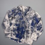 CUSTOM BLEACHED OUT BUTTON UP CHORE JACKET