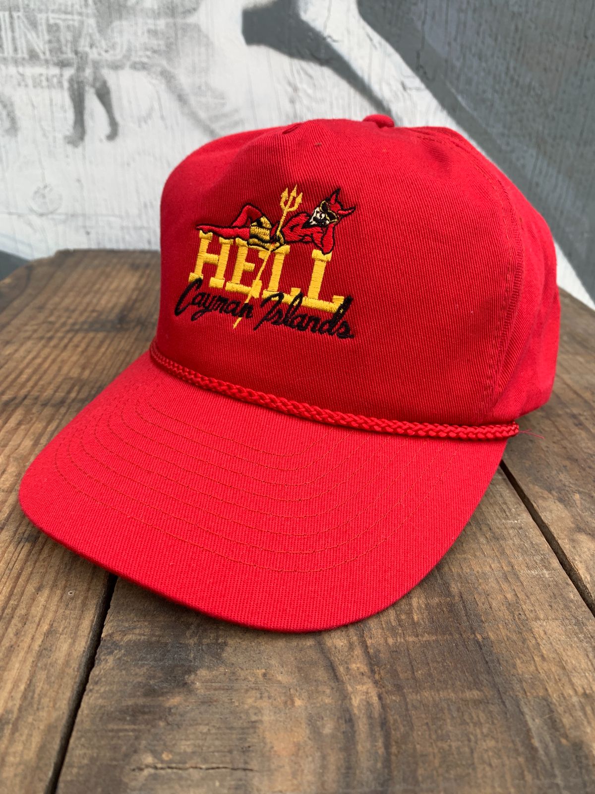 HELL CAYMAN ISLANDS SEXY DEVIL EMBROIDERED SNAPBACK HAT