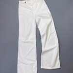 *AS-IS* HIGH WAIST WIDE LEG COTTON TROUSERS DOBLE BUTTON BACK