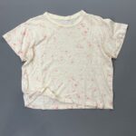 *AS-IS* SO CUTE! ALLOVER BALLERINA PRINT CROPPED SINGLE STITCHED TEE
