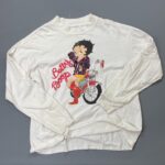 *AS-IS* LONG SLEEVE BETTY BOOP MOTORCYCLE MAMA T-SHIRT SINGLE STITCH #MOTOMAMI
