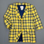 *AS-IS* 1980S-90S PLAID PURE WOOL POCKET LINED BLAZER JACKET
