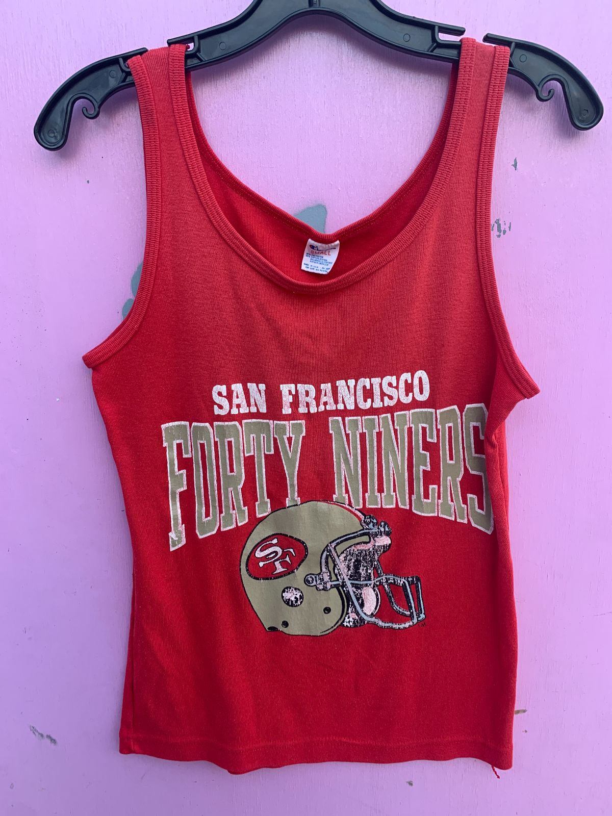 product details: DISTRESSED RETRO NFL SAN FRANCISCO 49ERS TANK TOP photo