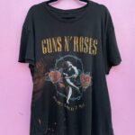 *AS-IS* DISTRESSED GUNS N ROSES USE YOUR ILLUSION GRAPHIC T-SHIRT SWEET CHILD O MINE