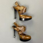 MARNI SLINGBACK LEATHER PUMPS BLACK HEELS MADE IN ITALY