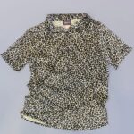 KILLER! 1990S-Y2K FUZZY LEOPARD PRINT SHORT SLEEVE BUTTON DOWN CLUBBING SHIRT
