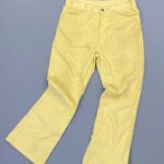 *AS-IS* 1970S LEVIS 646 WHITE TAB CANARY YELLOW CORDUROY FLARED PANTS