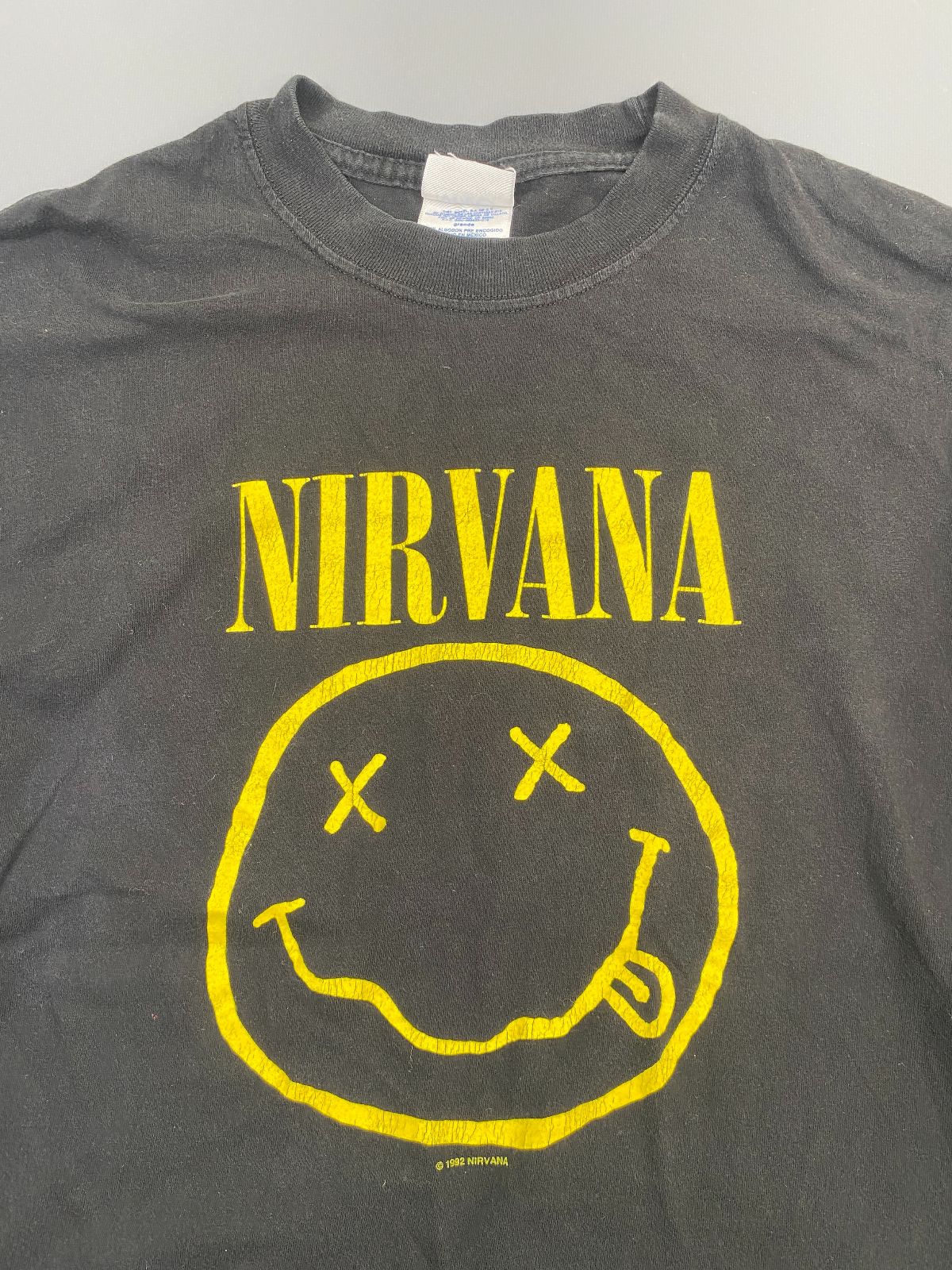 Nirvana Smile 1992 Flower Sniffin Band T-shirt | Boardwalk Vintage