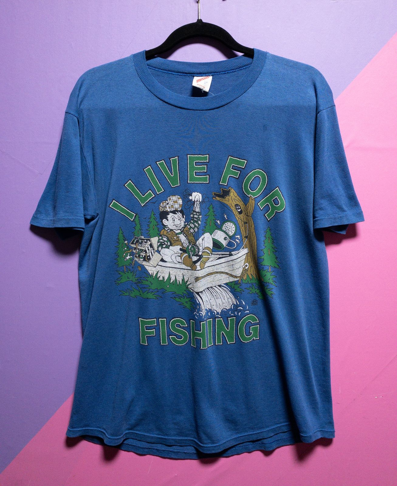 as-is* I Live For Fishing Graphic Single Stitch T Shirt