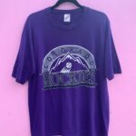 JERZEES COLORADO ROCKIES /  XL-46 / PURPLE/GRAY AND WHITE COLORADO LOGO