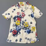 UNIQUE RECONSTRUCTED HAWAIIAN PRINT POLO SHIRT
