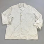 SILVER LIGHTWEIGHT NYLON BUTTONED WINDBREAKER JACKET