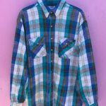 CLASSIC BRIGHT COLORED 100% TEXTURED COTTON FLANNEL SHIRT