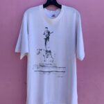 AS-IS LYLE LOVETT IF I HAD A BOAT TOUR ILLUSTRATION GRAPHIC SINGLE STITCHED T-SHIRT
