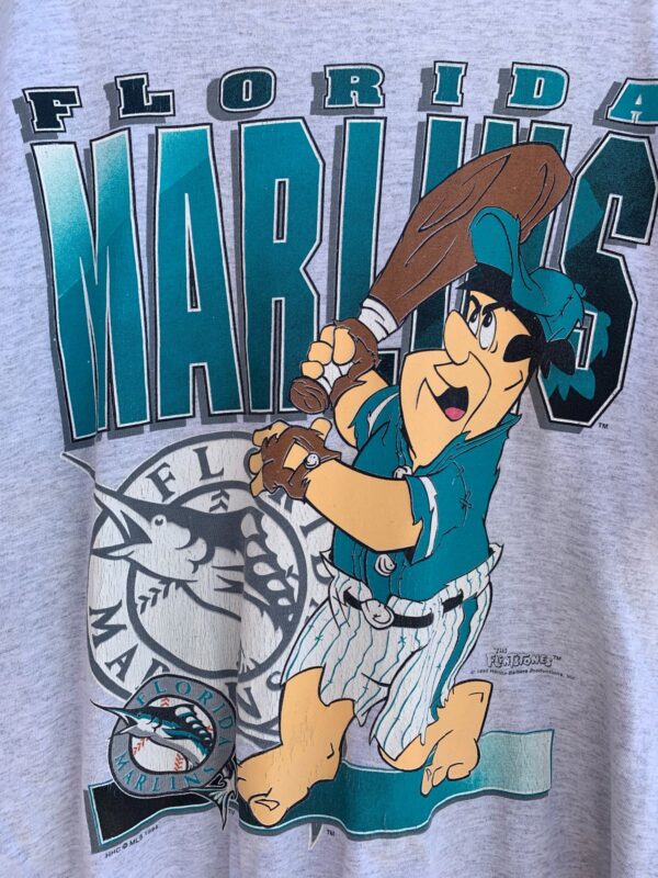 AS-IS 1994 MLB FLORIDA MARLINS FRED FLINTSTONE SINGLE STITCH T-SHIRT