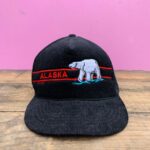 EMBROIDERED ALASKA POLAR BEAR CORDUROY SNAP BACK HAT