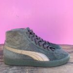 PUMA BURNT OLIVE GREEN SUEDE MID CLASSIC HIGH TOP