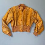 STUNNING!! 1990S MADE IN ITALY FULL PYTHON SNAKESKIN LEATHER BOMBER JACKET SILK RIBBED COLLAR & CUFFS – LINED