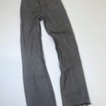 *AS-IS* AMAZING! 100% COTTON TWILL OVER-DYED HIGH WAIST SAILOR BELL BOTTOM PANTS RAW HEMS
